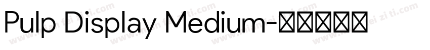 Pulp Display Medium字体转换